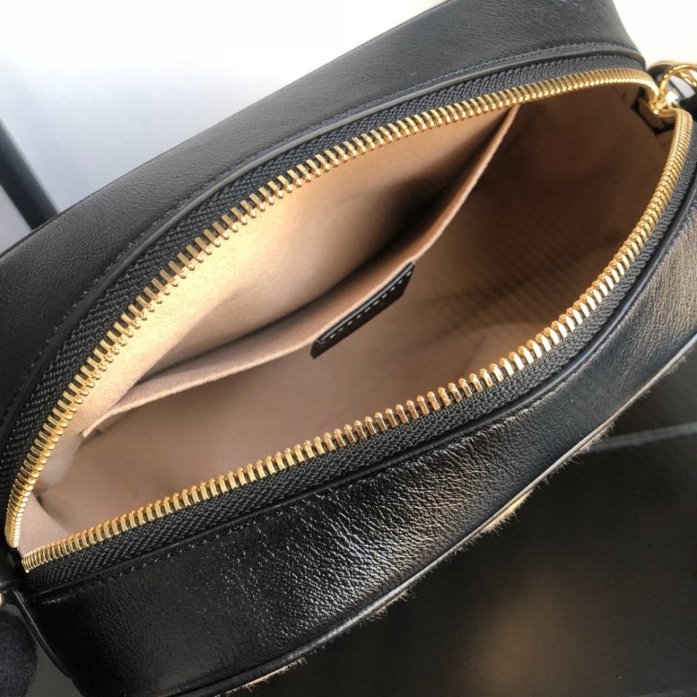 Gucci GG Marmont Small Shoulder Bag Beige Ebony 24Cm 447632 HVKEG 9772