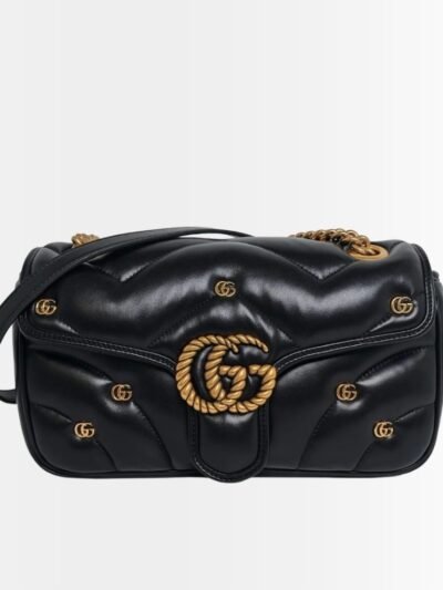 Gucci GG Marmont Small Shoulder Bag Black 26Cm 443497AACPG