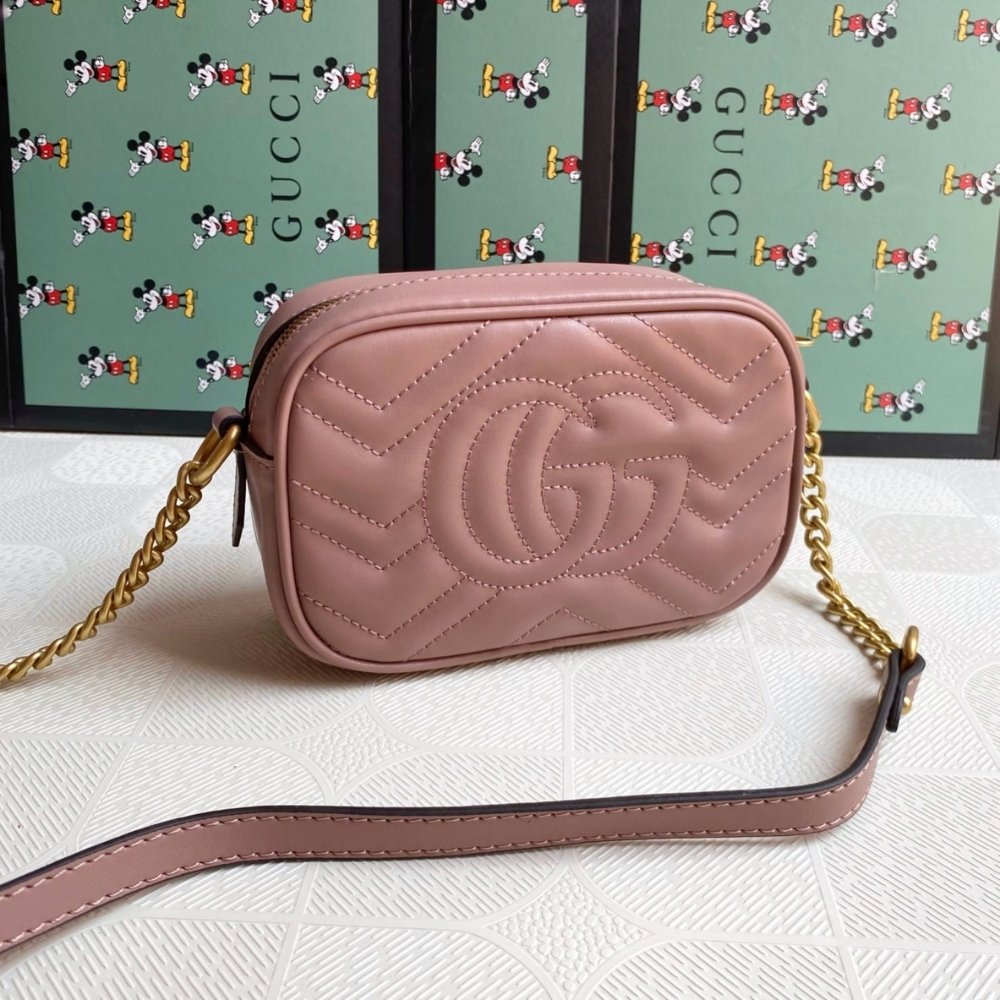 Gucci GG Marmont Small Shoulder Bag Pink 24Cm 447632 DTD1T 5729