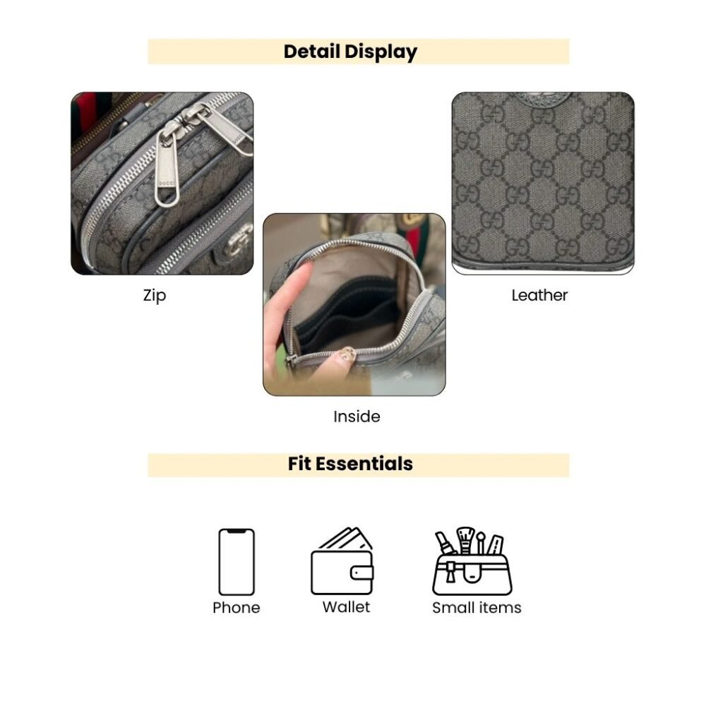Gucci GG Ophidia Small Crossbody Bag Grey 18Cm 752565UULHK8576
