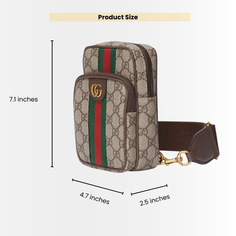 Gucci GG Ophidia Small Shoulder Bag Beige And Brown 18Cm