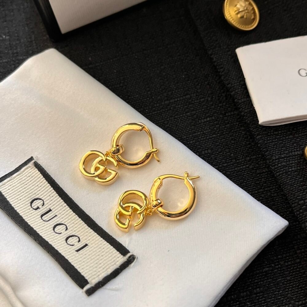 Gucci GG Running Drop Earrings Gold YBD58201700100U