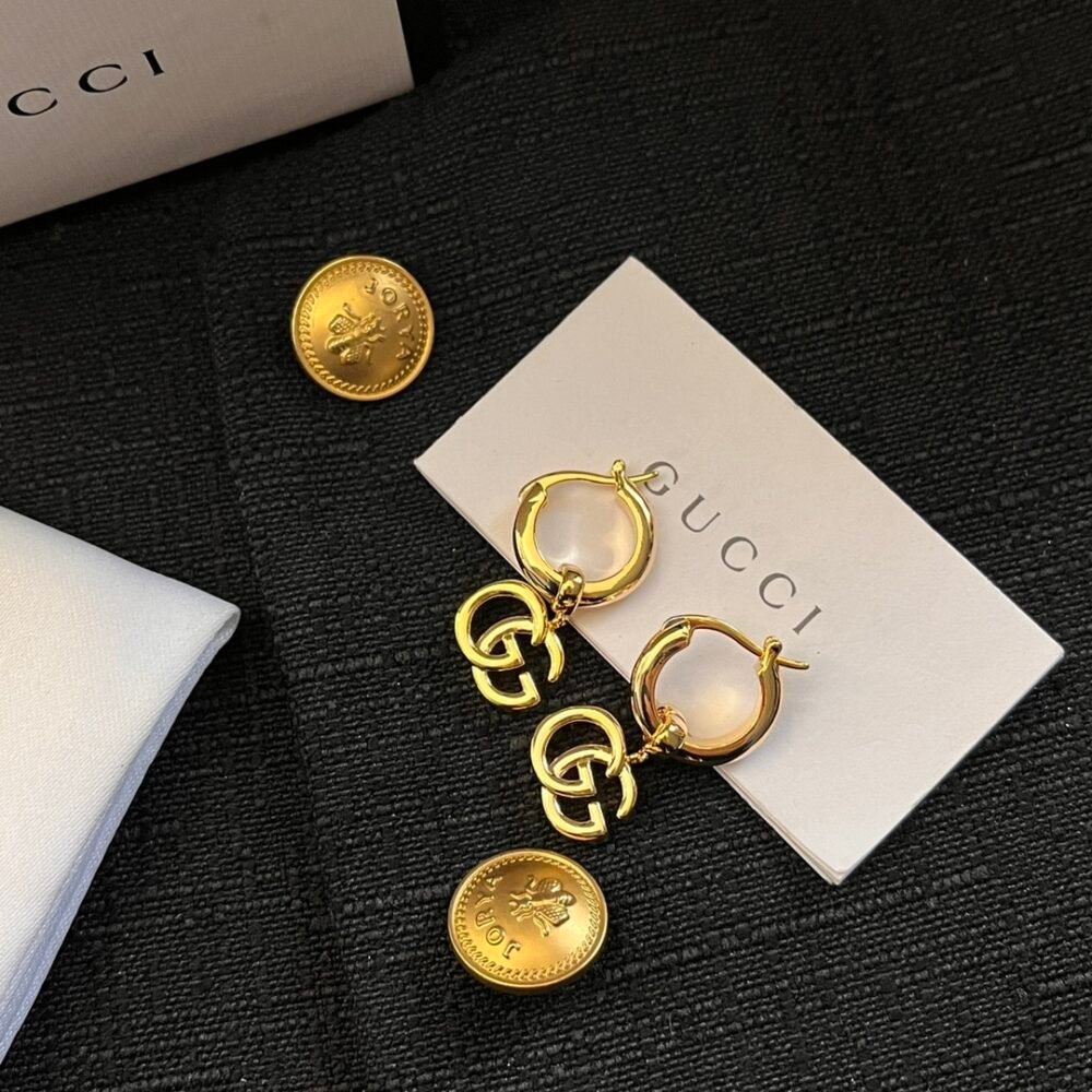 Gucci GG Running Drop Earrings Gold YBD58201700100U