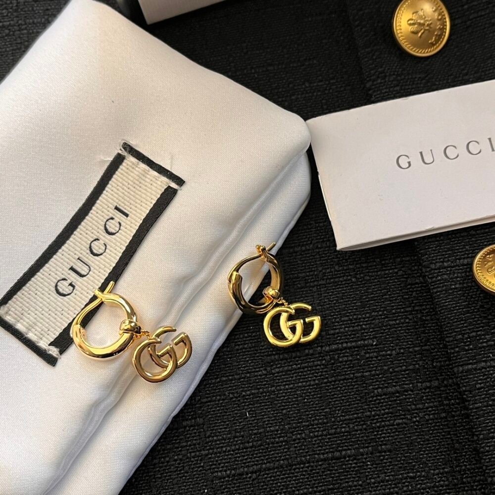 Gucci GG Running Drop Earrings Gold YBD58201700100U
