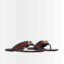 Gucci GG Thong Web Sandal Black 612138 H9020 8476