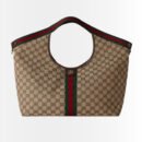Gucci Giglio Large Tote Bag Beige And Dark Brown GG Canvas 60Cm 853971 FAFFP 2547