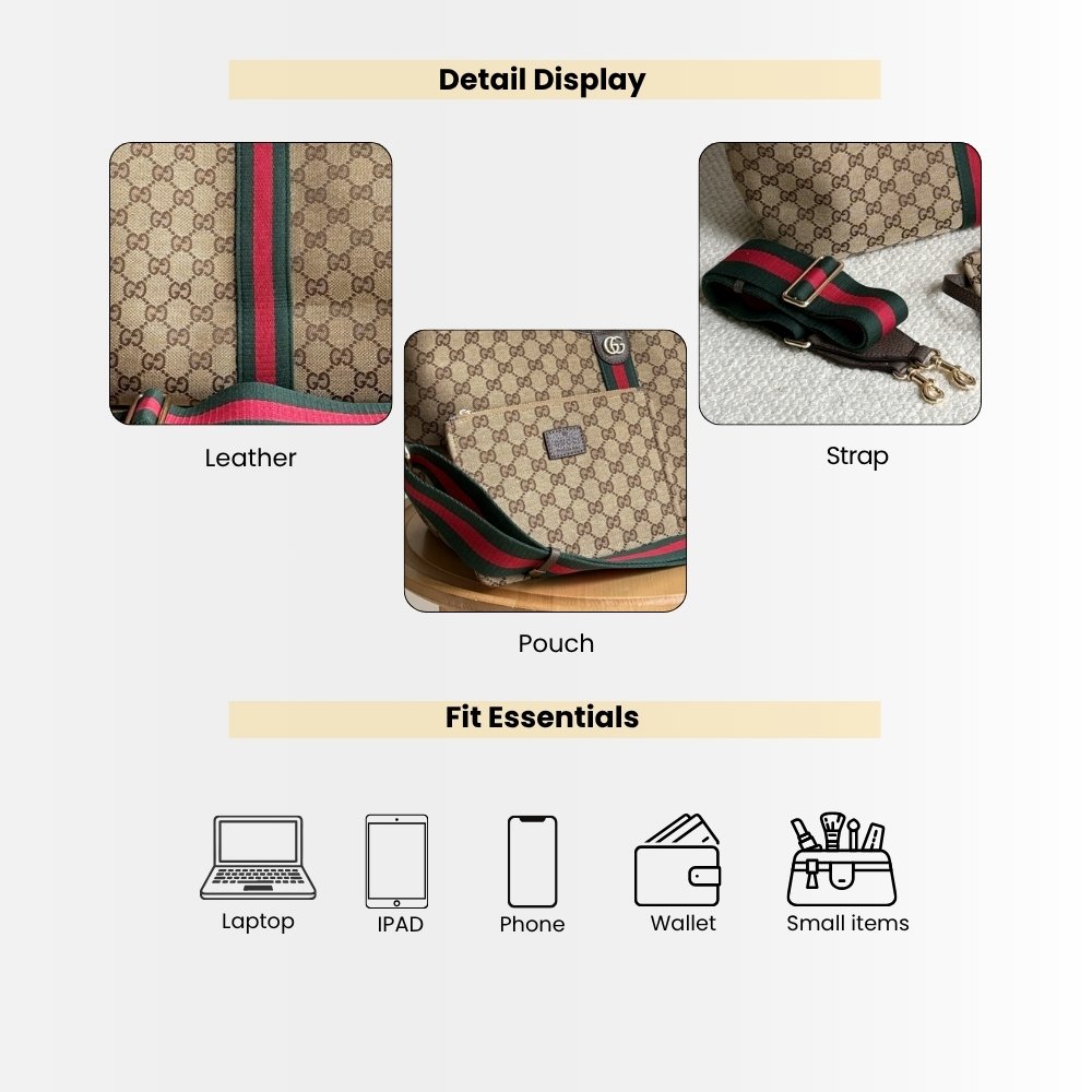 Gucci Giglio Large Tote Bag Beige And Dark Brown GG Canvas 60Cm 853971 FAFFP 2547
