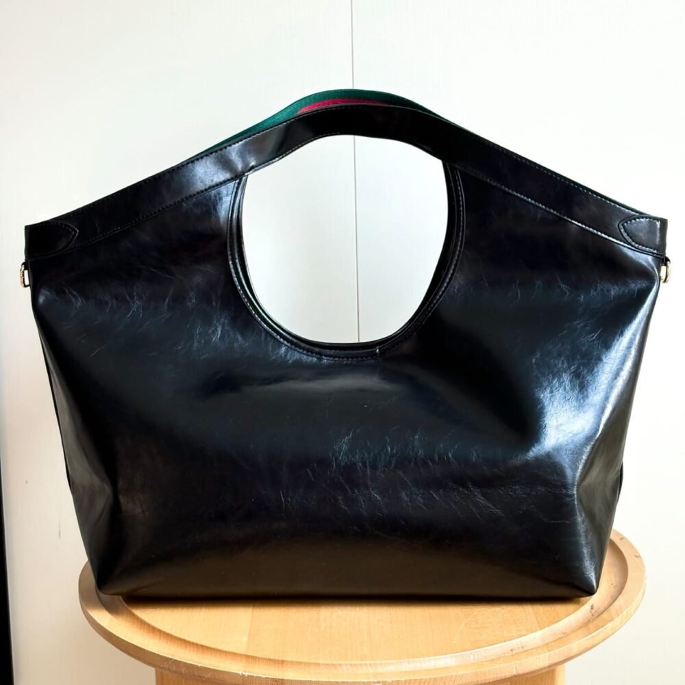 Gucci Giglio Large Tote Bag Black Leather 60Cm 853971 AAF2H 1060