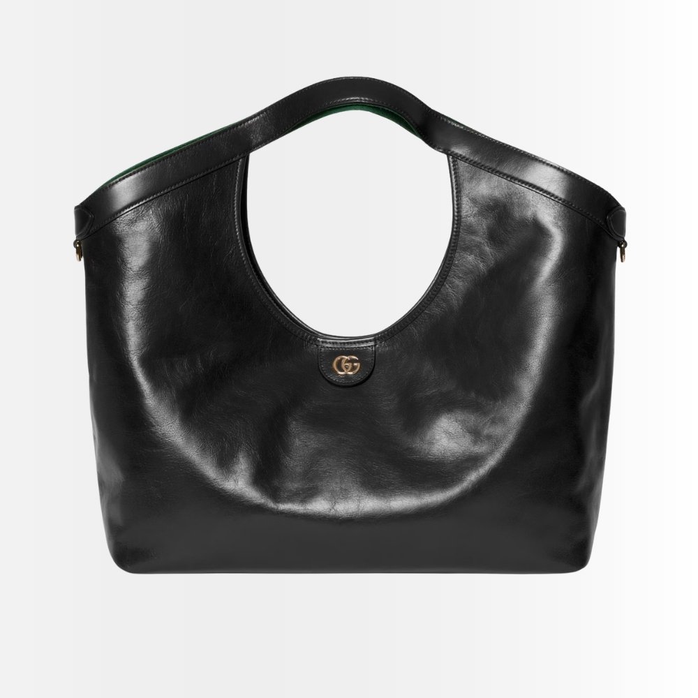 Gucci Giglio Large Tote Bag Black Leather 60Cm 853971 AAF2H 1060