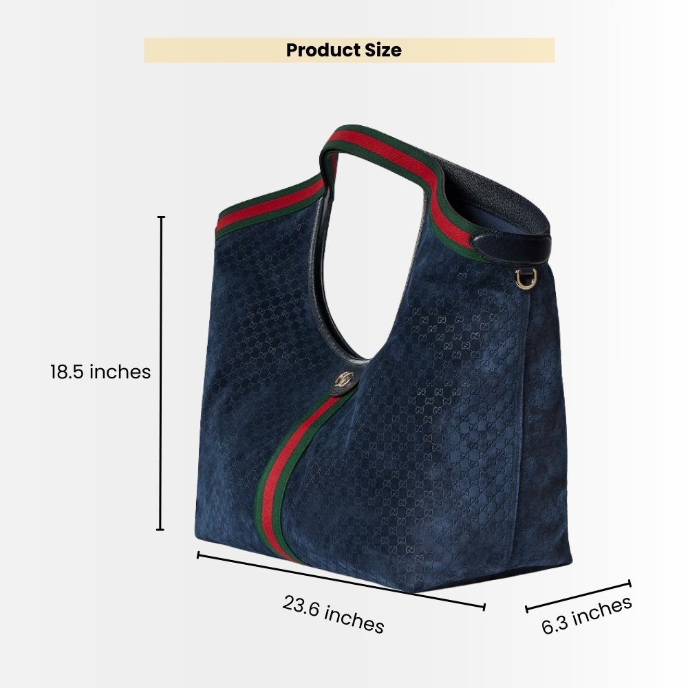 Gucci Giglio Large Tote Bag Navy Blue 60Cm 853971 CAABV 4541