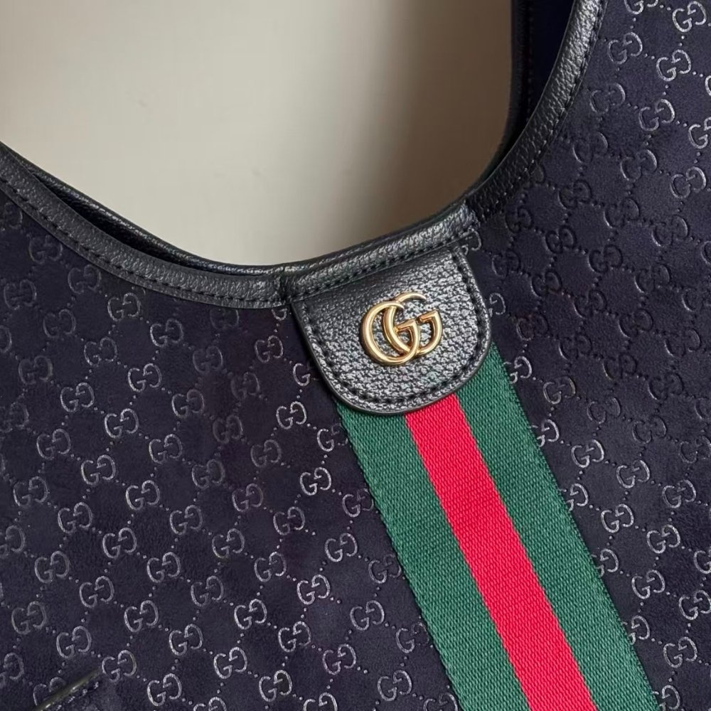 Gucci Giglio Large Tote Bag Navy Blue 60Cm 853971 CAABV 4541