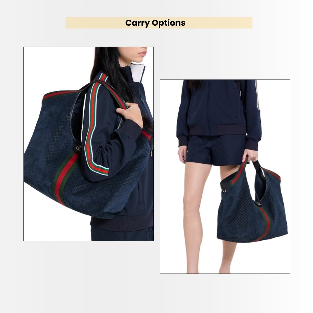 Gucci Giglio Large Tote Bag Navy Blue 60Cm 853971 CAABV 4541