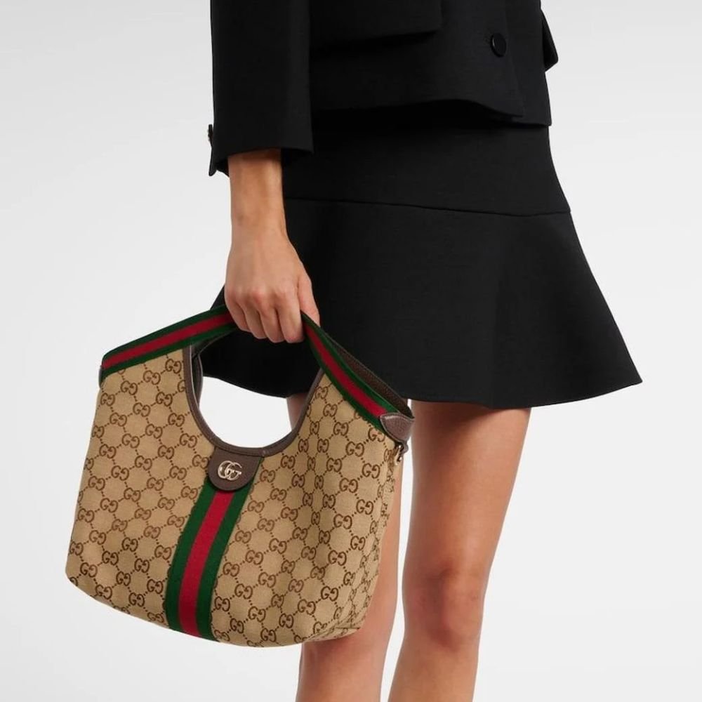 Gucci Giglio Small Tote Bag GG Canvas Dark Brown 25Cm 860845 AAF8L 2547