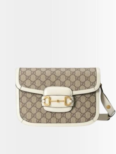 Gucci Horsebit 1955 Medium Bag Beige White 25cm 602204 92TCG 9761