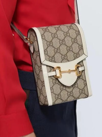 Gucci Horsebit 1955 Mini Bag Beige Ebony White 17Cm 625615 92TCG 9761