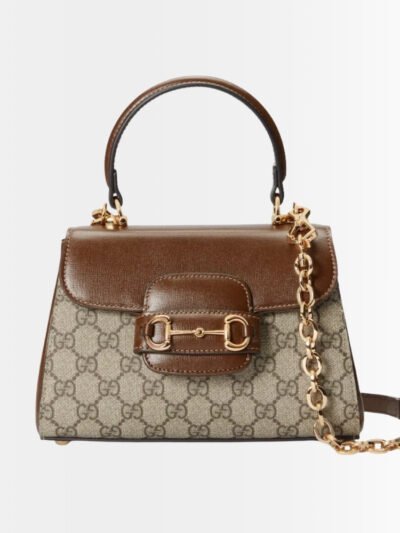 Gucci Horsebit 1955 Mini Top Handle Bag Light Brown 22Cm 703848 9AAAJ 8563