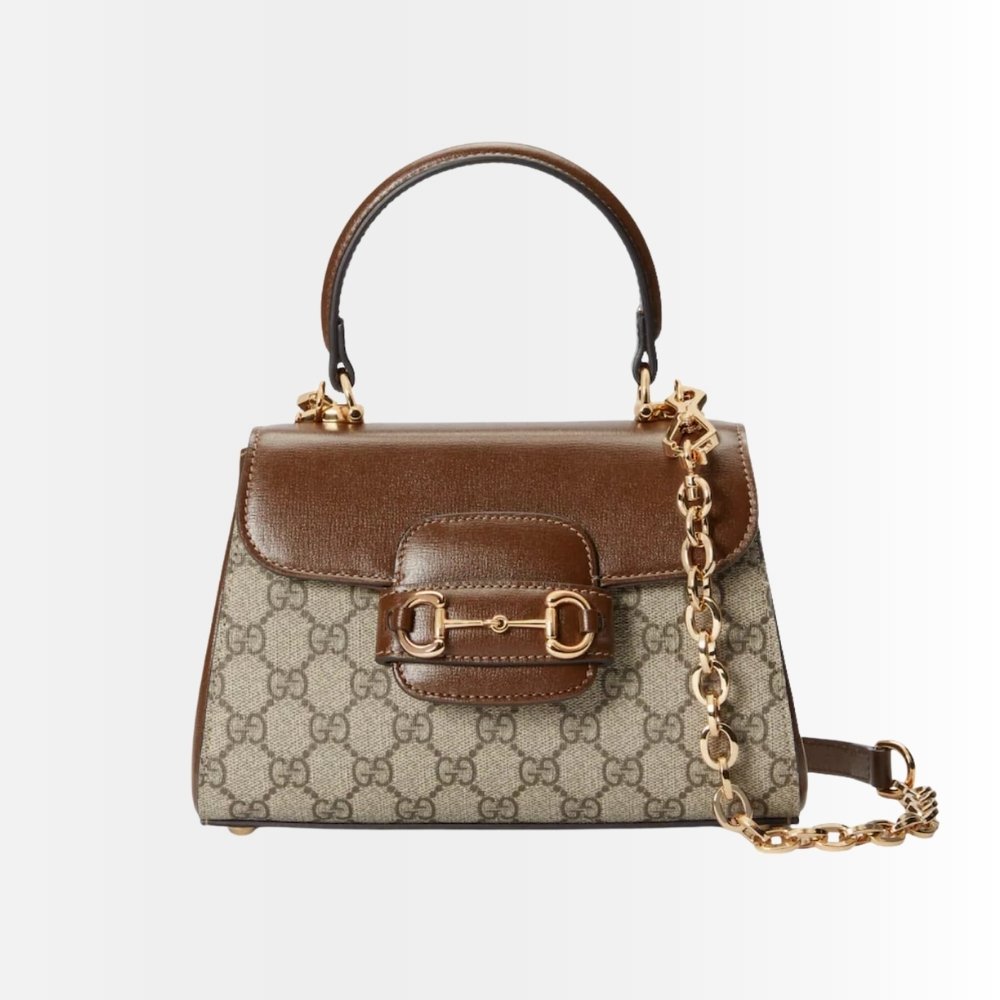 Gucci Horsebit 1955 Mini Top Handle Bag Light Brown 22Cm 703848 9AAAJ 8563