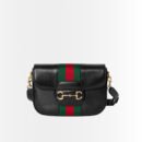 Gucci Horsebit 1955 Small Shoulder Bag Black Leather 21cm 866762 AAGIQ 1053