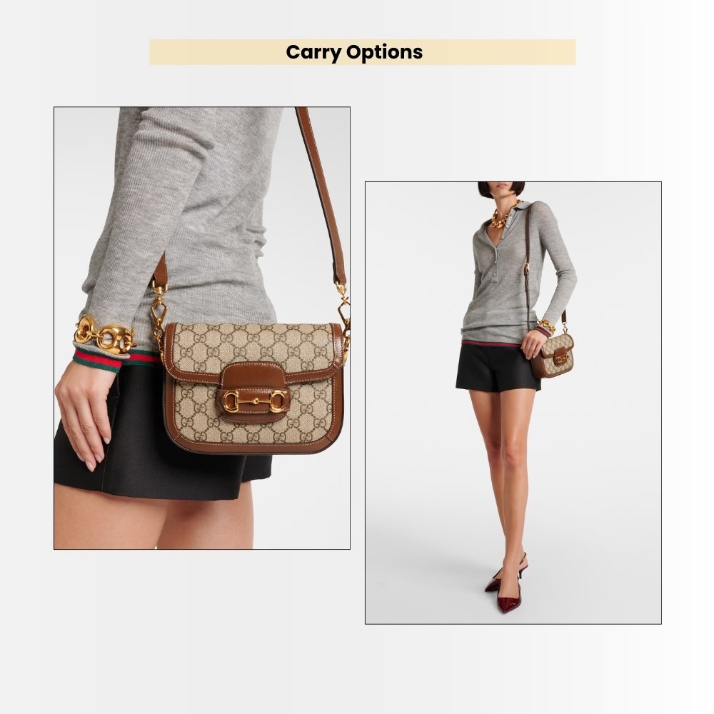 Gucci Horsebit 1955 Small Shoulder Bag GG Supreme Canvas Beige Brown 20Cm 658574 HUHHG 8565