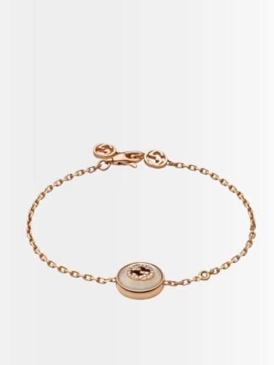 Gucci Interlocking GG Bracelet Gold Tone 786749 J85I0 8070
