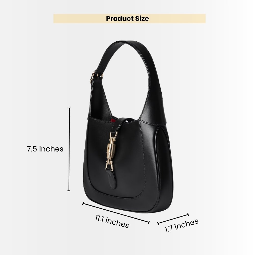 Gucci Jackie 1961 Medium Shoulder Bag Black 28Cm 636709 10O0G 1000