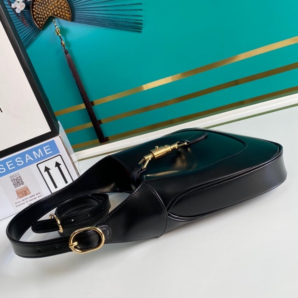 Gucci Jackie 1961 Medium Shoulder Bag Black 28Cm 636709 10O0G 1000