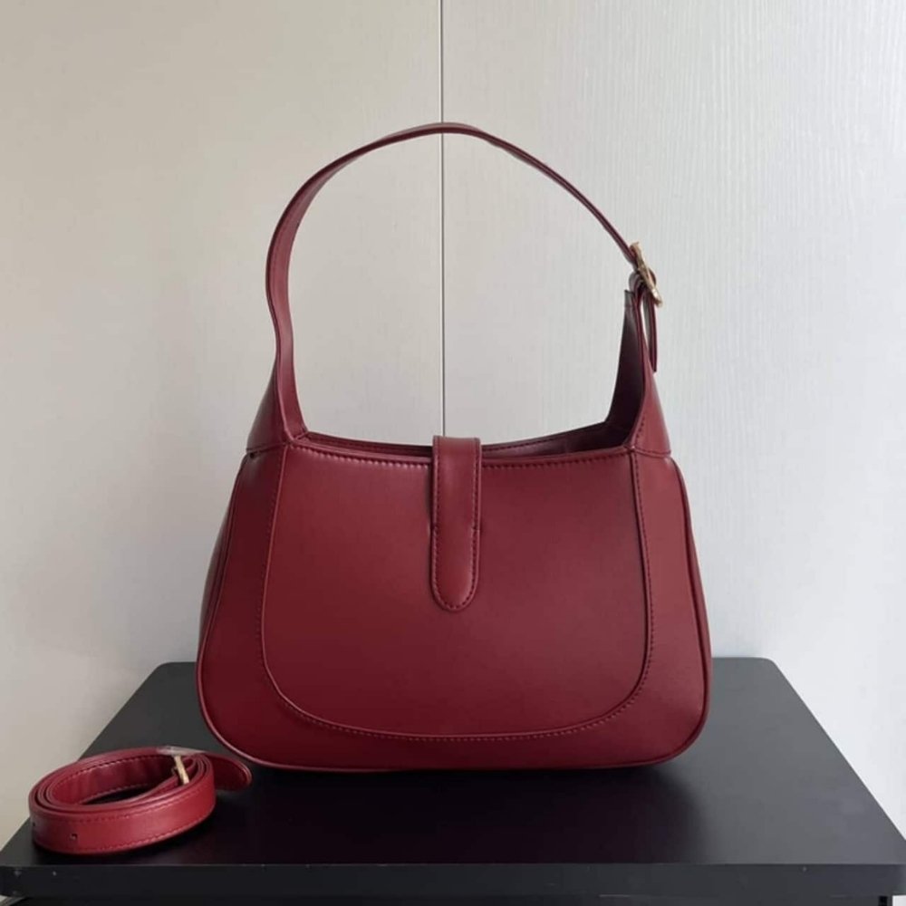 Gucci Jackie 1961 Medium Shoulder Bag Red Leather 28Cm 636709 10O0G 6638