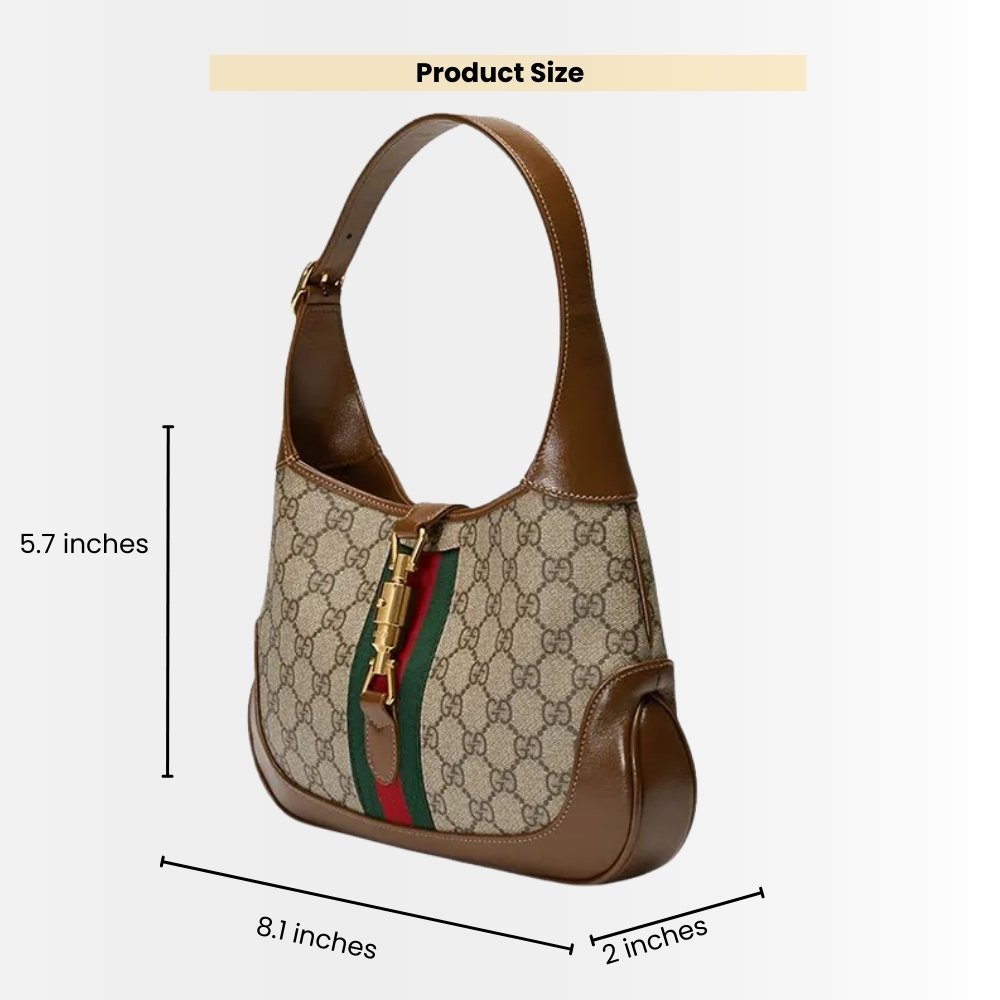 Gucci Jackie 1961 Shoulder Bag Brown 23cm 637092 HUHHG 8565