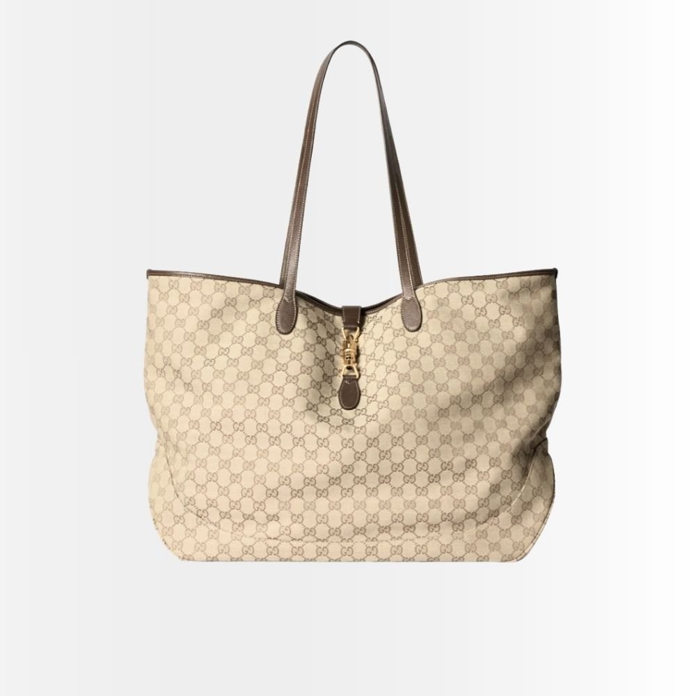 Gucci Jackie Large Tote Bag Sand And Dark Brown 45Cm 867014 FAFV2 9651