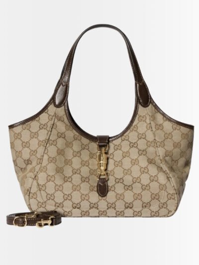 Gucci Jackie Mercato Small Tote Bag Beige And Brown 25Cm 866646 FAFV2 9651