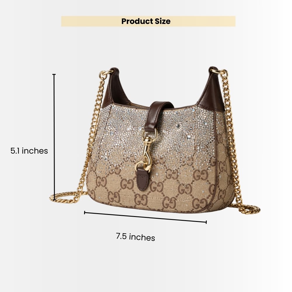 Gucci Jackie Notte Mini Bag Beige And Dark Brown 19Cm 782889 FAD1Z 2541