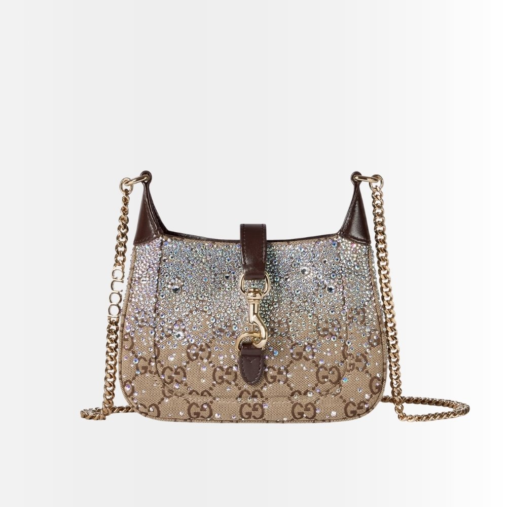 Gucci Jackie Notte Mini Bag Beige And Dark Brown 19Cm 782889 FAD1Z 2541