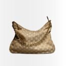 Gucci Lady Lunetta Chain Medium Shoulder Bag GG Canvas Sand And Brown 30Cm A006OA FAGGX 9651