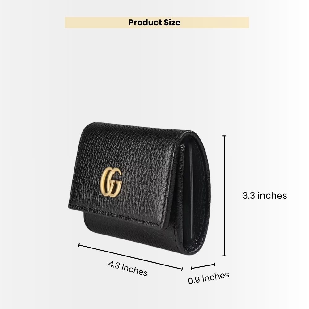 Gucci Marmont Key Wallet Black 11Cm 456118 CAO0G 1000