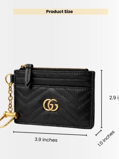 Gucci Marmont Keychain Wallet Black 10Cm