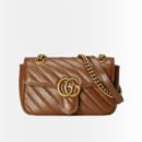 Gucci Marmont Mini Matelasse Shoulder Bag Brown 22Cm 446744 0OLFT 2535