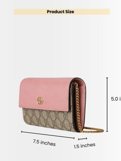 Gucci Marmont Wallet With Chain Pink 19Cm 456116 17WAG 5788