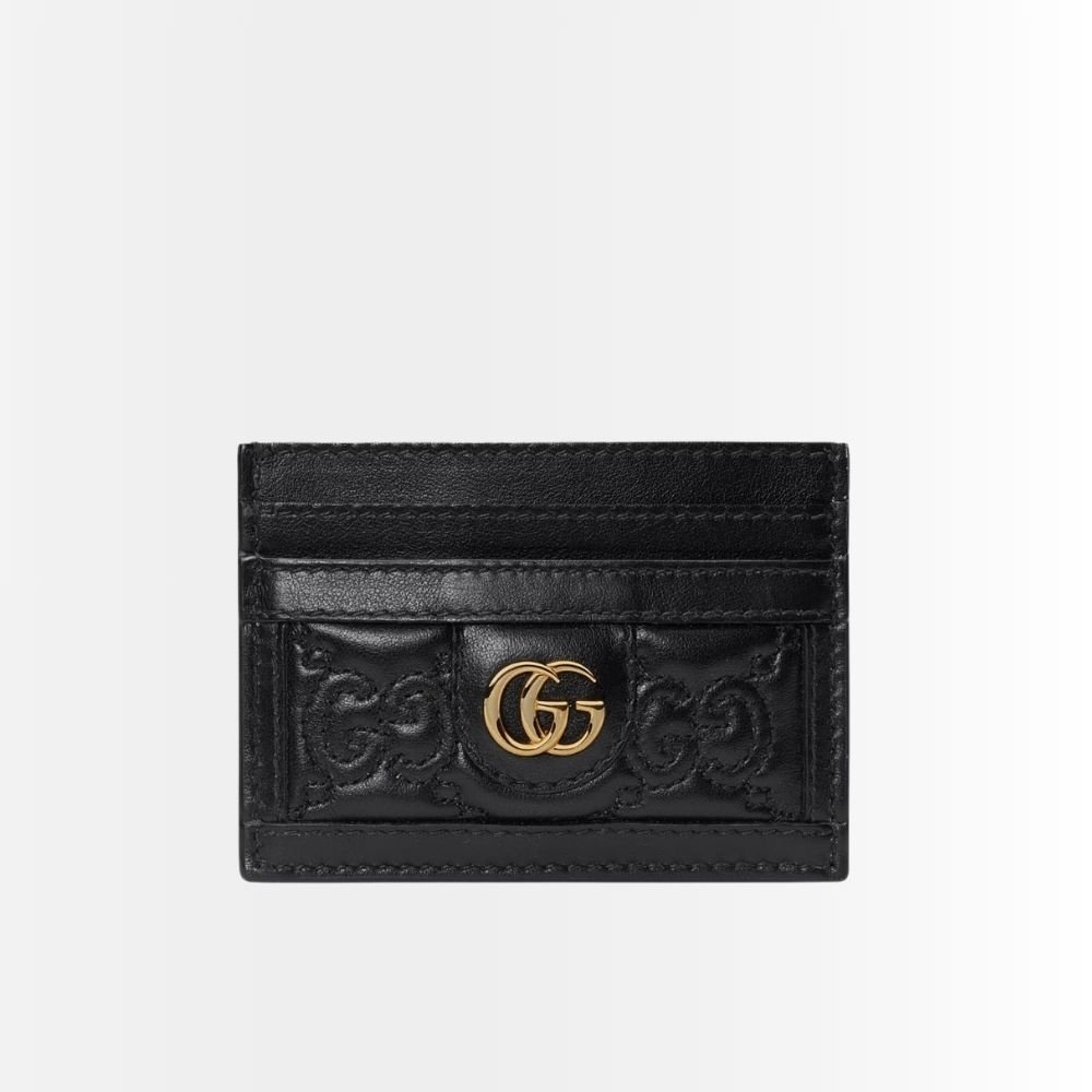 Gucci Matelassé Card Case Black 9Cm 723790 UM8LG 1000