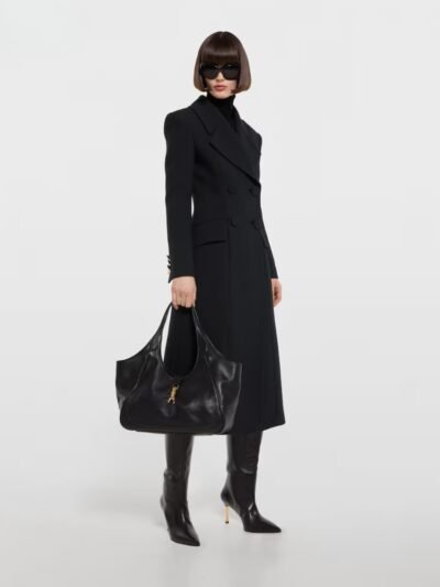 Gucci Mercato Medium Tote Bag Black Leather 35cm 866645 AAGIA 1000