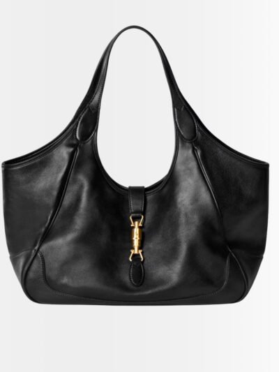Gucci Mercato Medium Tote Bag Black Leather 35cm 866645 AAGIA 1000