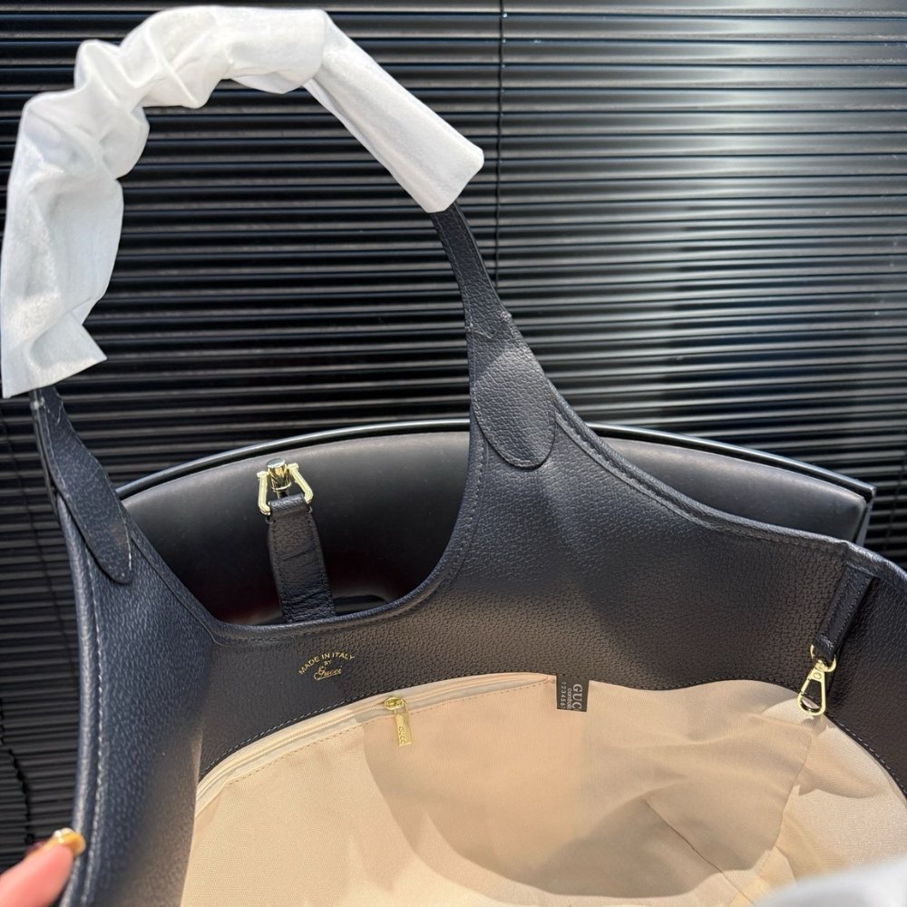 Gucci Mercato Medium Tote Bag GG Canvas Denim Blue 35cm
