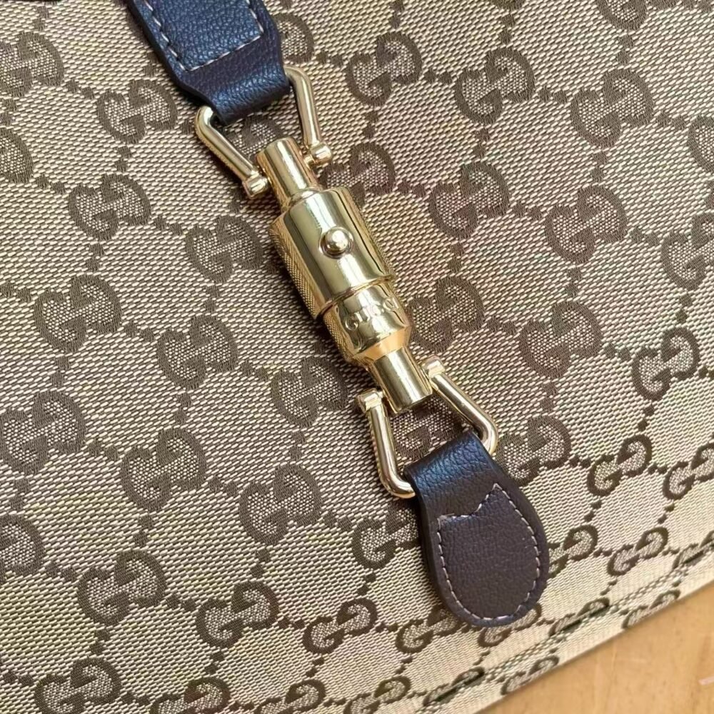 Gucci Mercato Medium Tote Bag Sand And Brown GG Canvas 35cm 866645 FAFV2 9651