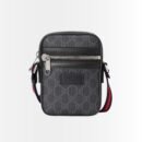 Gucci Messenger Bag GG Supreme Canvas Black And Grey 18Cm 682357 K5RLN 1095