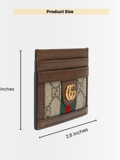 Gucci Ophidia Card Case Dark Brown 9Cm