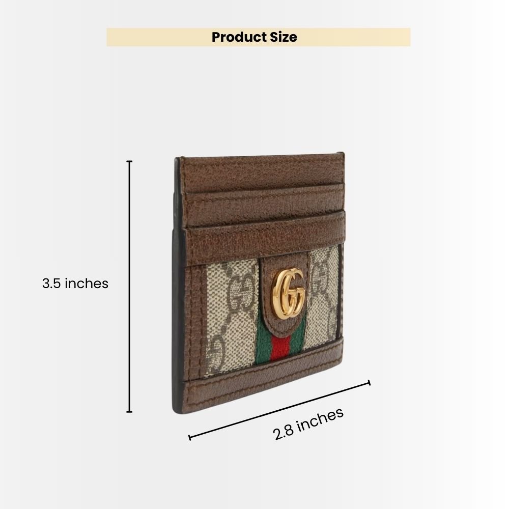 Gucci Ophidia Card Case Dark Brown 9Cm