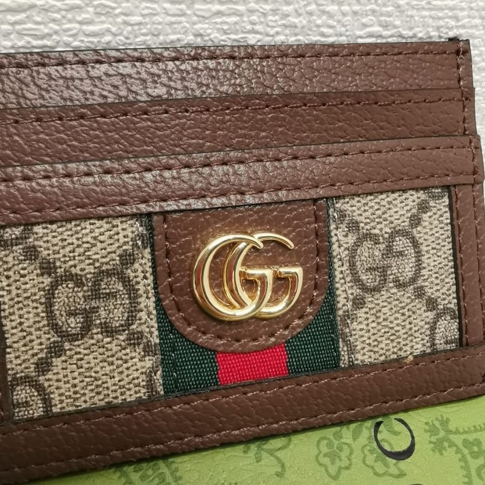Gucci Ophidia Card Case Dark Brown 9Cm