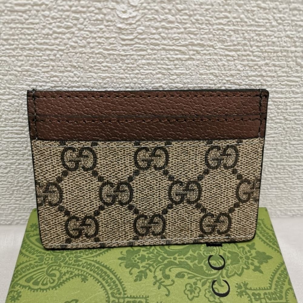 Gucci Ophidia Card Case Dark Brown 9Cm