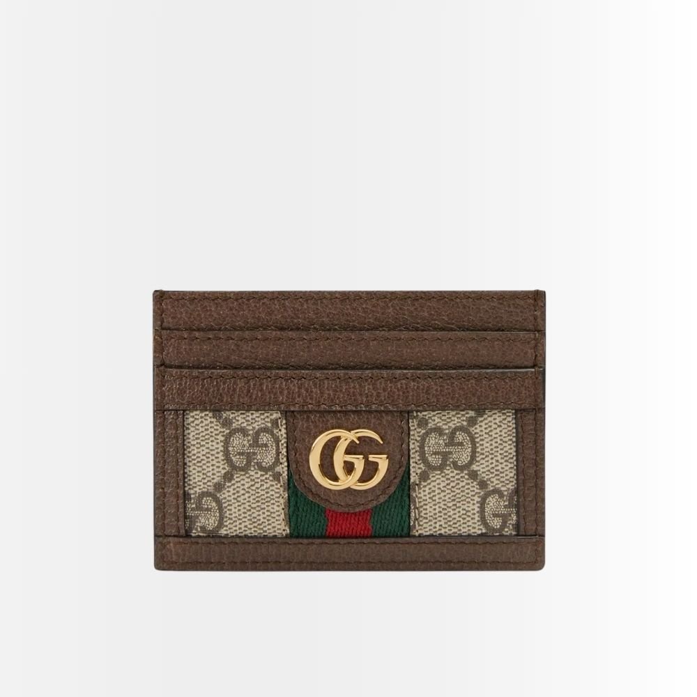Gucci Ophidia Card Case Dark Brown 9Cm