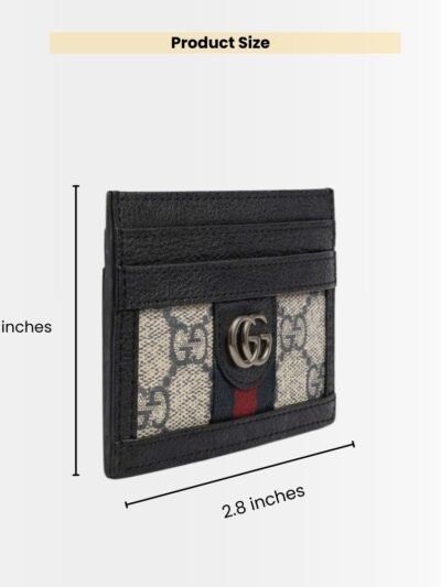 Gucci Ophidia Card Case Monogram Supreme Black 9Cm ‎523159 96LWN 4076