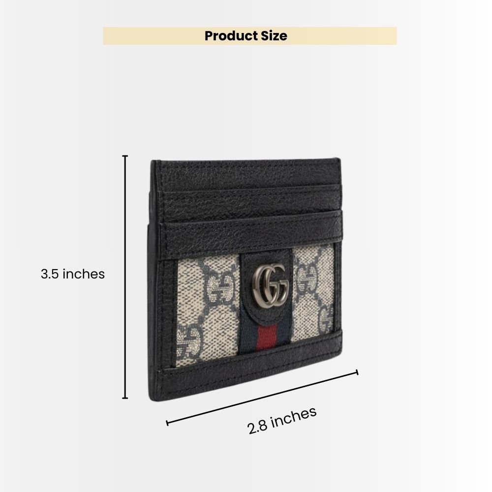 Gucci Ophidia Card Case Monogram Supreme Black 9Cm 523159 96LWN 4076